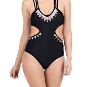 Cleobella Aztec design new one piece open back szM